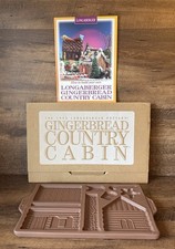 Longaberger 1996 Gingerbread House Country Cabin Mold + Insert In Box Never Used picture