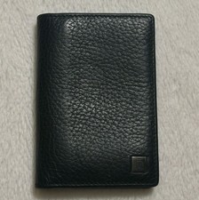 Alfred Dunhill Bifold Wallet Card Case Black Men's Used Designer Leather Italy picture