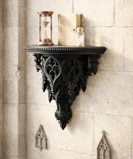 Gothic Wall Shelf – Black Cathedral Style Decor picture