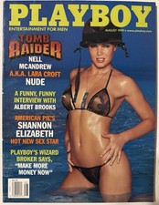 Playboy August 1999 Nell McAndrew Tomb Raider Shannon Elizabeth Lucy Liu VG picture