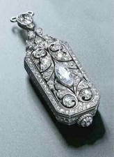 5.20Ct Marquise Cut Diamond Engagement Anniversary 14K White Gold Finish Pendant picture
