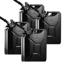 Wavian 3010 USA Leak-Proof Steel Jerry Gas Can Spout 20L w/ Nozzle Black 4-Pack picture