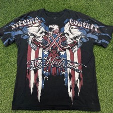 VTG Y2K Xtreme Couture Black T Shirt XL MMA Natural Randy Couture Cyber Grunge picture