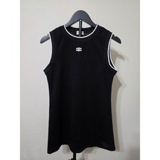 Celine Paris Triomphe Logo Sleeveless Top Black White Contrast Small picture