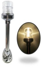 Pactrade Marine Stern Light Stainless Steel Tubing BA15D Bulb 12VDC 10
