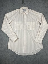 Vintage FedEx Federal Express Stan Herman USA Uniform Shirt 16 34/35 Striped picture