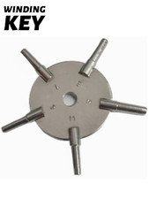 Pocket Watch Key for Winding & Setting 5 Prong with Odd Sizes 3-11 picture