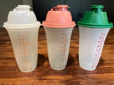 Vintage Tupperware Shake And Take Mixing Containers Lot of 3 picture