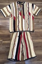 COOGI Style BERGATI Multicolor Sweater And Pants Set Cotton Blend Sz Large NWT picture
