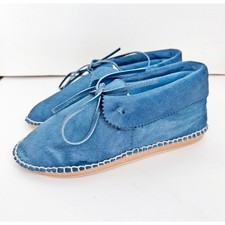 NWB THE GREAT. Canyon Moccasin Loafer River Blue Pony Hair 8 picture