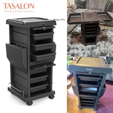 TASALON Ultimate Salon Trolley Cart Lockable Beauty Salon Cart&6 Drawers 4 Wheel picture