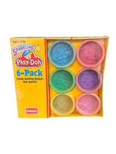 Vintage 1992 Sparkling Play Doh 6 Pack SEALED Glitter Colors NOS Playskool picture