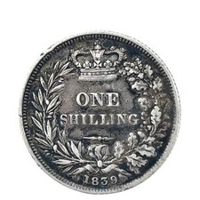 1839 Great Britain, One Shilling, Sterling Silver, Victoria, KM# 734.1 picture