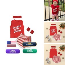 Kuriozud Baby Halloween Outfits Sleeveless Tank Tops Shorts Headband Wristbands picture