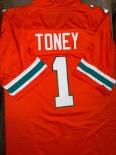 BRAND NEW #1 Malachi Toney MIAMI HURRICANES Jersey ORANGE Size XL picture