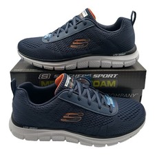 Skechers Track Moulton Shoes Mens Sz 11 Navy Sneakers Lite-Weight 232081 NVOR picture