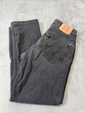 Vintage Y2K Levis 505 Jeans Mens 30x28 Black Denim Straight Leg Regular Fit 2003 picture