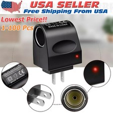 110V-240V AC Plug To 12V DC Car Cigarette Lighter Converter Socket Adapter Lot picture