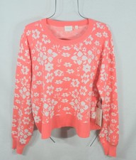 Cyrus Women’s Sweater XL Tearose Pink Floral Long Sleeve Pullover $99 NWT picture