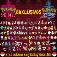 Pokemon Sword & Shield  Exclusives 6IV 🌟Shiny🌟 Holding Free Master Balls Home picture