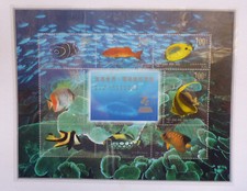CHINA 1998 22nd UPU Congress China '99 stamp show Marine Life Stamp Sheet picture