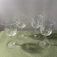 Waterford  Crustal Sandlefoot Pattern by Hoya. Set of 4 Water/Wine Glass. picture