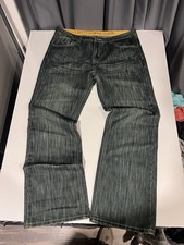 Marc Ecko Jeans Mens 38 x 34 Bootcut Dark Wash Baggy Y2K Ecko Unlimited 00s picture
