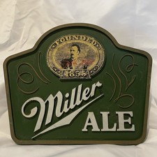 Vintage 1972 Miller Ale Molded Plastic Bar Sign Breweriana Milwaukee WI picture