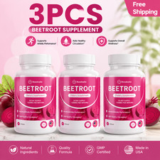 3X Rosabella Organic Beet Root 60 Capsules Natural Energy Boost Blood Pressure picture