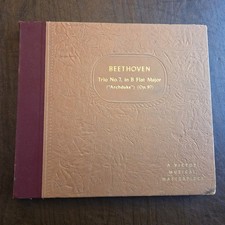 Vintage BEETHOVEN TRIO #7 B FLAT MAJOR ARCHDUKE OP 97 VICTOR MUSICAL MASTERPIECE picture