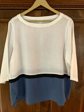 J. Jill Love Linen Colorblock 3/4 sleeve Tunic Top, LP picture