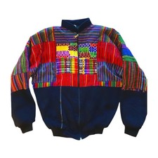 Vintage Y2K Patchwork Jacket Women's Medium / M 90s Peruvian Patch Handmade picture
