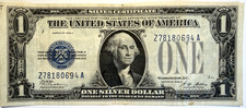 1928 A $1 Funny Back Silver Certificate Small Size U.S. Currency Note Nice XF picture