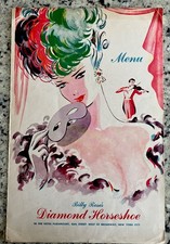 Vintage 1940s Billy Rose’s Diamond Horseshoe Club Menu Paramount Showgirl NYC picture