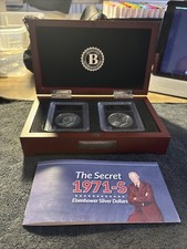 The Secret 1971-s Eisenhower Silver Dollar Set - Bradford Exchange W/COA picture