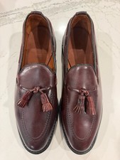 ALLEN EDMONDS GRAYSON Burgundy SHELL CORDOVAN Tassel Loafers 9D Horween 8287 picture
