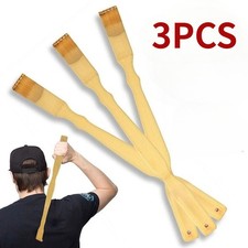 3 PCS Natural Bamboo Back Scratcher Long Reach Pick Itch Relief Tool Portable picture
