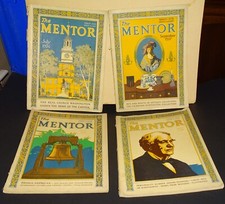 The Mentor 1926-1929 (4 issues) George Washington, Thomas Edison, Antiques, etc picture