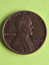 1960 Lincoln Memorial Penny One-Cent Bronze Coin, US Mint, 1c picture