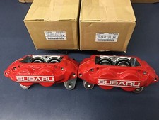 Genuine SUBARU WRX OEM RED SUBARU 4 PISTON BRAKE CALIPER Front Set Pair 2006-07 picture