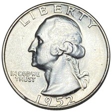 1952-D 25c Washington Quarter Brilliant Uncirculated Denver US Silver Coin picture