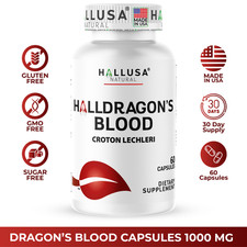 Hallusa Natural - Dragon’s Blood Capsules 1000mg - Croton Lechleri - 60 Capsules picture