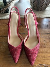 Betsey Johnson Red Sparkle Beaded Heels picture