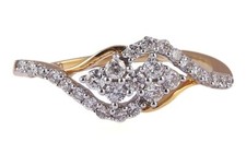 0.38 Cts Round Brilliant Natural Diamonds Women Engagement Ring 18K Yellow Gold picture