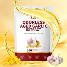 VivoNu Odorless Aged Garlic Extract Softgels 300 Count 5‑in‑1 Dietary Supplement picture