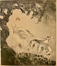 Louis Icart Gust of Wind 1925 Original Etching Aquatint Signed Hand Numbered Art picture