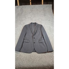 J. Ferrar Mens Gray Slim Fit Two Button Blazer Jacket Textured Size 40R picture