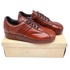 James Pepper Oxford Sneakers Mens 5 D Vintage Brown Leather Made in USA 44054 picture