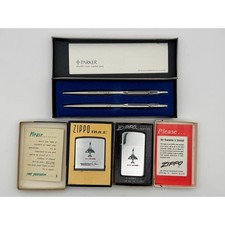 1970 McDonnell Douglas TA-4F Skyhawk Zippo Parker Pen Pencil Rule Set NOS picture