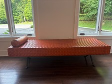 Enzo Mari “Sigmund” Daybed for Driade — Braided Leather, Steel & Wood — Italy picture